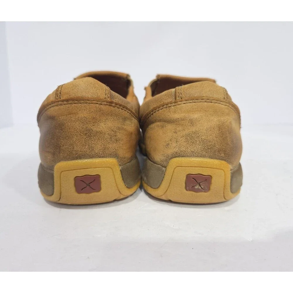 Twisted X Mens Oiled Leather Driving Moc Bomber MXC003 SZ 9.5 M Slip On Shoes